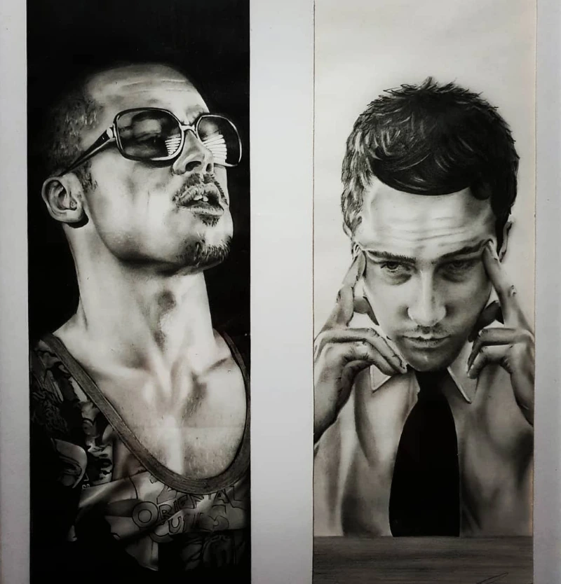 Fight Club Pencil Drawing