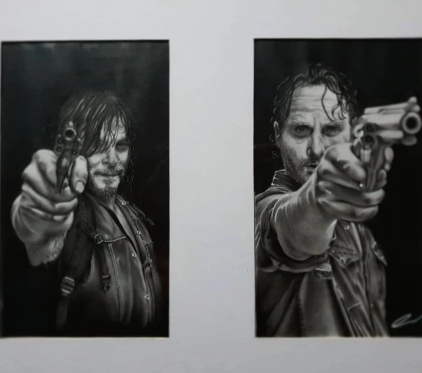 The Walking Dead Pencil Drawing